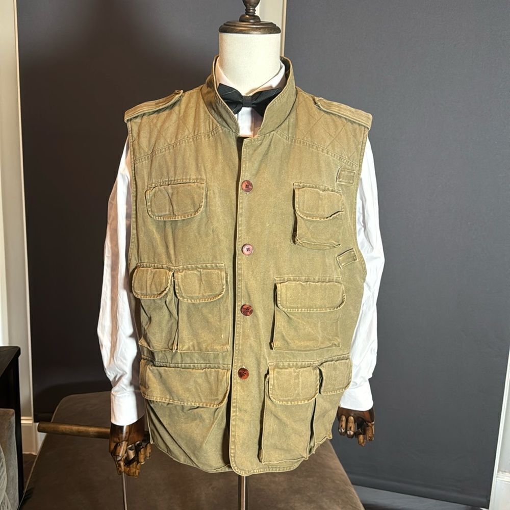 Vintage 90’s Trail Designs Tactical Utility Fishing Vest TV727 Size XL *READ